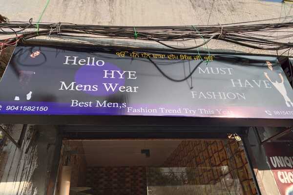 Hello Hye Mens Wear Amristar Flex Glow Sign Board
